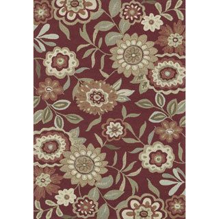 Alexander Home Hand hooked Charlotte Red Rug (76 X 96) Multi Size 8 x 10