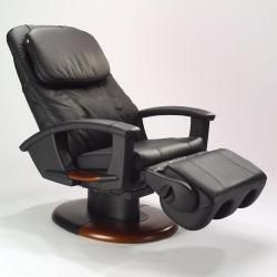 Black Wood Accented Human Touch Stretching Massage Chair (refurbished)