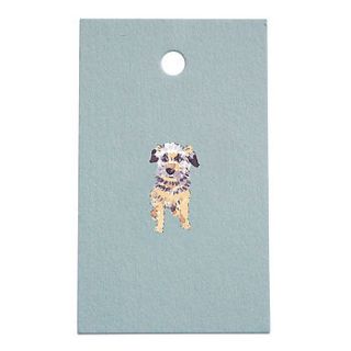 terrier gift tags set of six by sophie allport