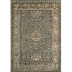 Preston Blue Tabriz Rug (93 X 126)