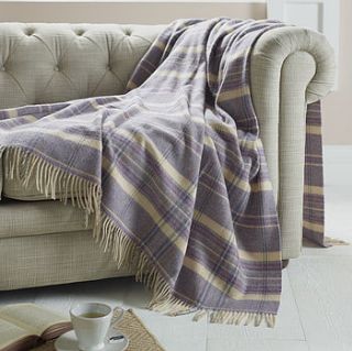 classic lambswool throw by the wool room