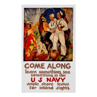 U.S. Navy ~ Vintage WWII Military Recruitment Posters