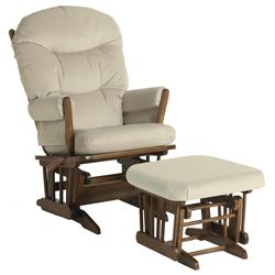 Dutailier Ultramotion Wood Glider And Ottoman
