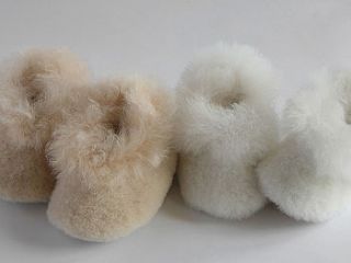 alpaca fur booties by samantha holmes