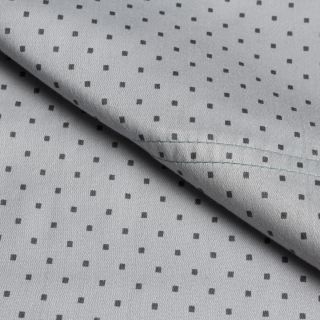 Elite Home Products Carlton Printed Dot Full size Sateen Sheet Set Grey Size Full