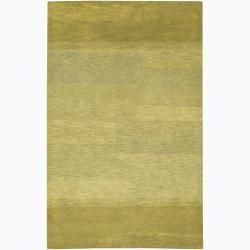 Hand tufted Mandara Green/yellow Wool Rug (5 X 76)
