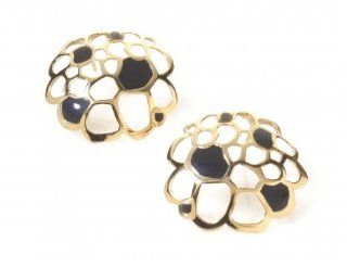 Black Coral Reef Earrings   Gold Nautical Jewelry   Millefiori Polymer Clay Charm   Romantic Gifts Adina Plastelina Jewelry