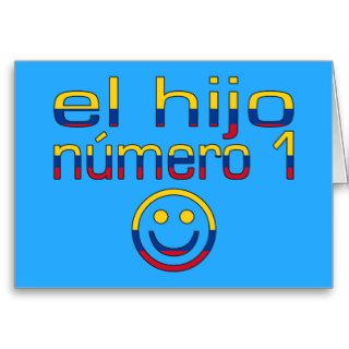El Hijo Número 1   Number 1 Son in Colombian Greeting Cards