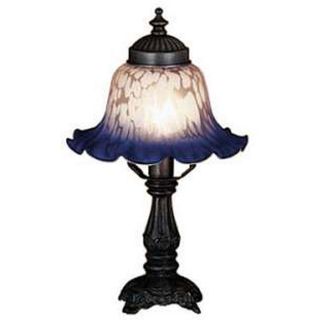 Victorian Petal Pink And Blue Bell Shade Lamp