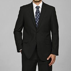 Unity Nick Mens Slim fit Black 2 button Single breasted Suit Black Size 36R