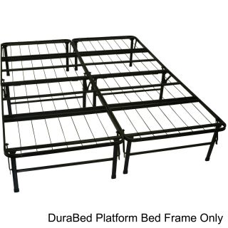 Durabed Queen size Heavy Duty Steel Foundation   Frame in one Mattress Support System Platform Bed Frame