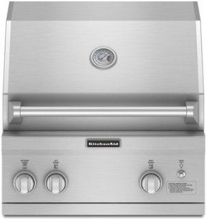 KitchenAid KBNS271TSS Stainless Steel 27" Built In Grill with Two 22.5K BTU Main Burners, 15K BTU  Outdoor Cooking Products  Patio, Lawn & Garden