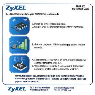 ZyXEL 3 in 1 Wireless N Pocket Travel Router, Access Point, and Ethernet Client (MWR102) Computers & Accessories