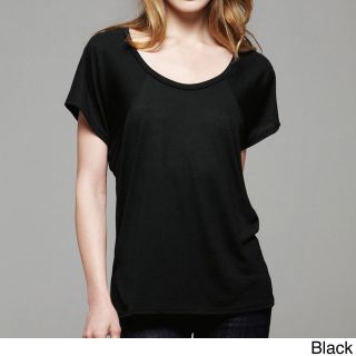 Los Angeles Pop Art Bella Womens Relaxed Raglan T shirt Black Size M (8  10)