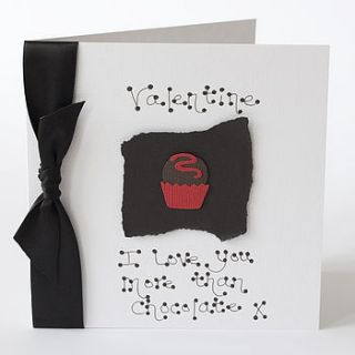 personalised chocolate valentine card by kitty's