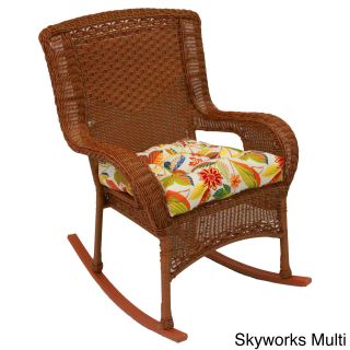 All weather Squared Outdoor Polyester Chair/ Rocker Cushion
