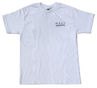 Maui & Sons Men's Cookie Logo T Shirt, White, X Large at  Mens Clothing store Fashion T Shirts