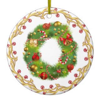 initial O monogrammed christmas ornament   circle