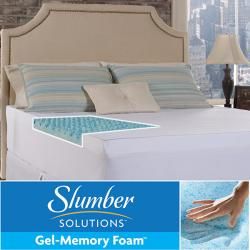 Slumber Solutions Gel Big Bump 3 inch Memory Foam Mattress Topper With Cover