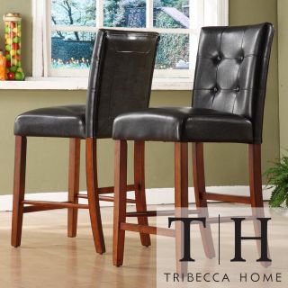 Tribecca Home Hutton Faux Leather Counter Height Stools (set Of 2)