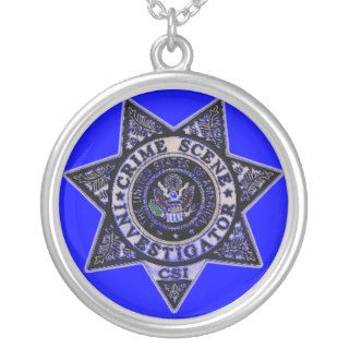 csi crime scene investigator badge necklaces
