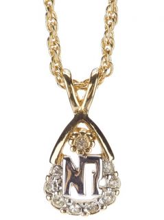 Nina Ricci Vintage Embellished Teardrop Pendant   House Of Liza