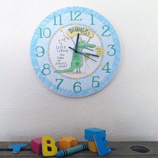 personalised kids wall clock by alice palace
