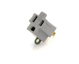 Leviton 274 000 Grounding Adapter, Gray, 2 Pack   Electric Plugs  