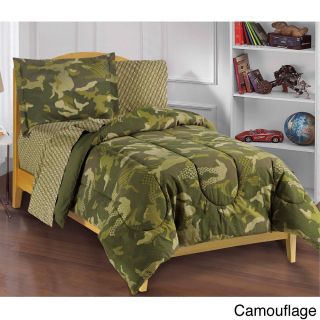 Geo Camo 5 piece Bed In A Bag With Sheet Set