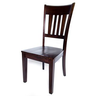Solid Hardwood Contemporary Brown Dining Chair (set Of 2)