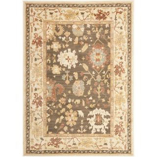 Traditional Oushak Brown/cream Power loomed Rug (8 X 11)