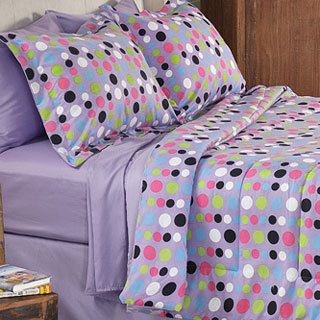 Divatex Home Fashions Dot 8 piece Full size Bed In A Bag With Sheet Set Multi Size Full