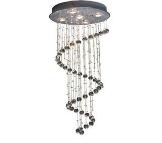 Nilight(TM) 150cm Spiral LED Crystal Pendant Lamp Ceiling Light Rain Drop Chandelier    