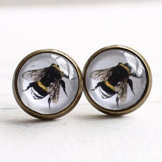 bee earrings by silk purse, sow's ear