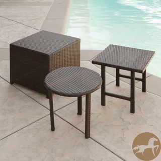 Christopher Knight Home Palmilla Wicker Table (Set of 3) Christopher Knight Home Coffee & Side Tables
