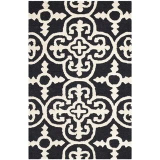 Safavieh Handmade Abstract Moroccan Cambridge Black Wool Rug (3 X 5)