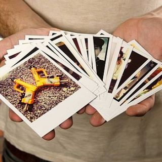 personalised polaroid style photo cards by instajunction