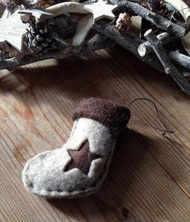 felt mini stocking by the hiding place