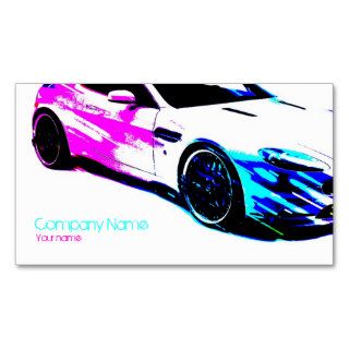Simple White Painted Race Car Card Business Card Template