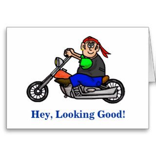 Male Motorcycle Biker Birthday Card