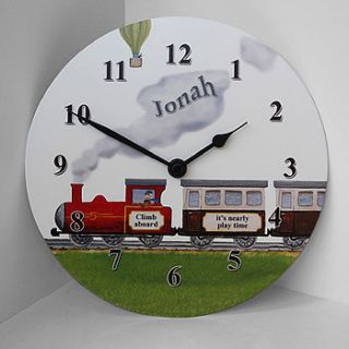 boy's personalised clock by picture proud ltd