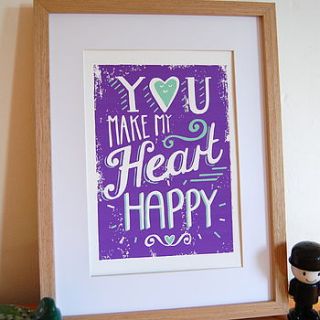happy heart print by ethel and co