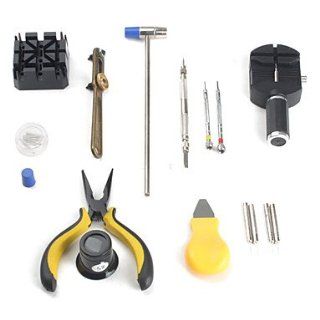 22pcs Watch Repair Tool Kit with Watch Case Opener  Sports Fan Watches  Sports & Outdoors