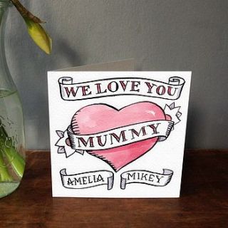 personalised hand drawn birthday card for mum by have a gander