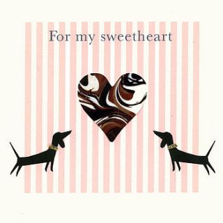 sweetheart dachshund card by poochcards of london pooch