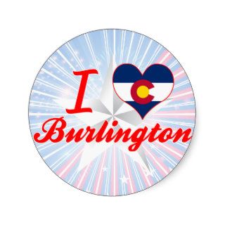 I Love Burlington, Colorado Sticker