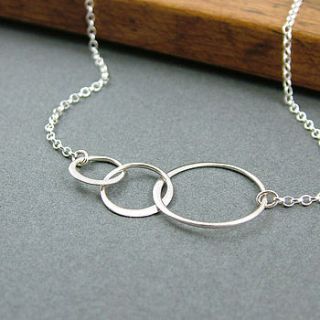 sterling silver eternity circle necklace by wished for