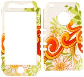 Cell Armor IPHONE4G RSNAP TE283 Rocker Snap On Case for iPhone 4/4S   Retail Packaging   Flowers on White Cell Phones & Accessories