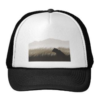 Bear Silhouette Mesh Hats