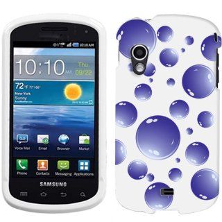Samsung Stratosphere Purple Bigger Bubbles on White Cover Case Cell Phones & Accessories